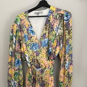 Beautiful Floral Wrap Dress